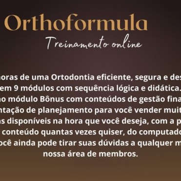 Orthoformula Treinamento online